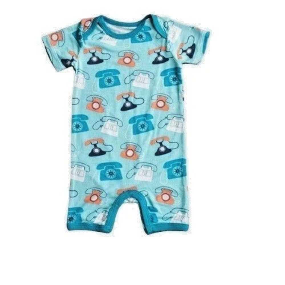 BESTAROO NWT  Telephones Shortie Romper Modal 0-3m